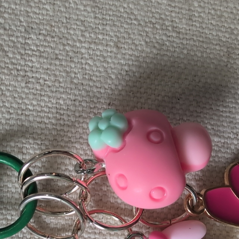 Sanrio My Melody Pink Keychain Hello Kitty Bag Charm *Customizable* - Picture 7 of 8
